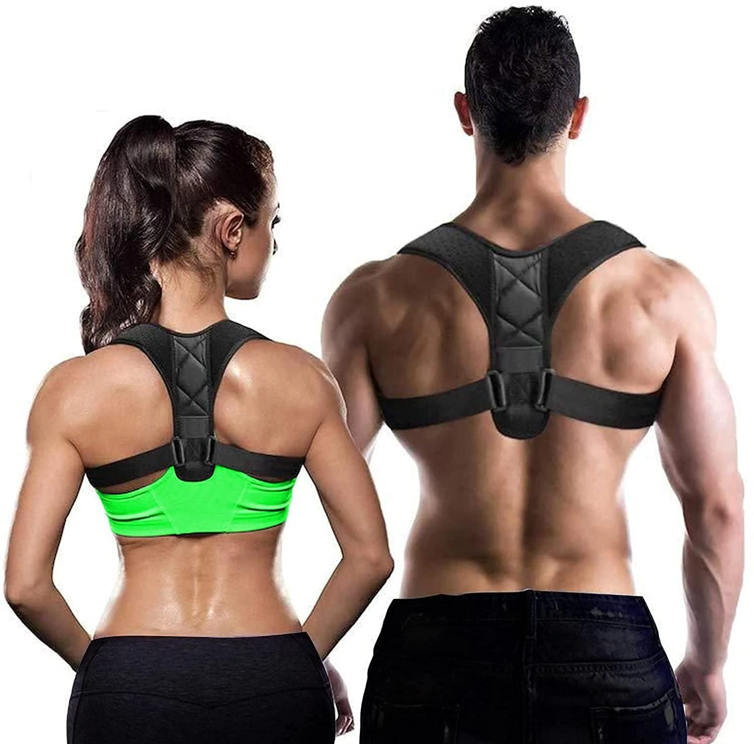 HADSOMUN Corrector Upper Back Brace for Women and Men Neck Shoulder Back Support Brace Pain Relief Belt for Women Men-u001