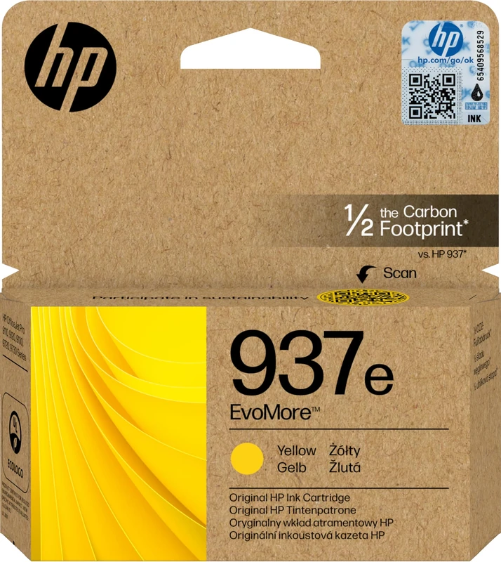 HP 937e EvoMore Yellow Original Ink Cartridge