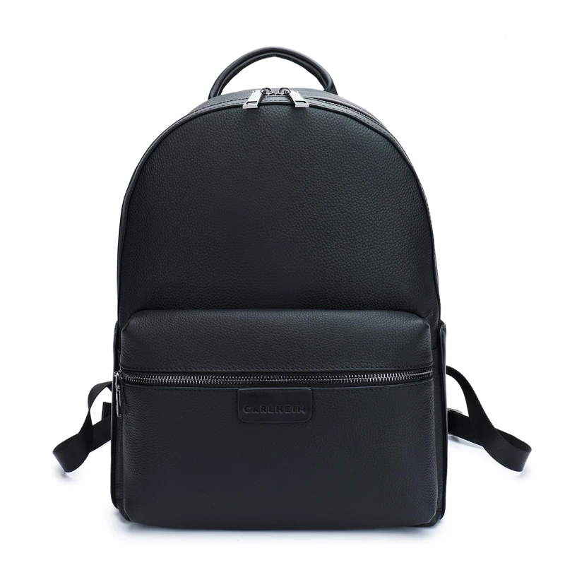 Carlheim Unisex's, Backpack-wear Kai, Leather Crossbody, Black, Medium - Image 1