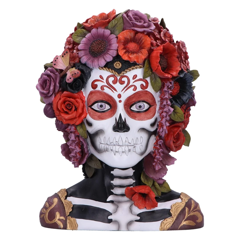 Nemesis Now Calavera Catrina 32cm, Resin, Red, Day of the Dead Figure, Red Day of the Dead Ornament, Collectable Day of the Dead Giftware, Cast in the Finest Resin, Expertly Hand-Painted