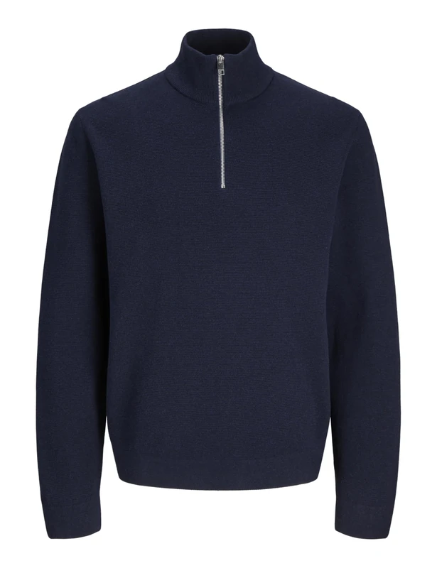 JACK&JONES JPRBLAMILANO Stitch Knit Half Zip SN, Naval Academy/Detail: Melange, M