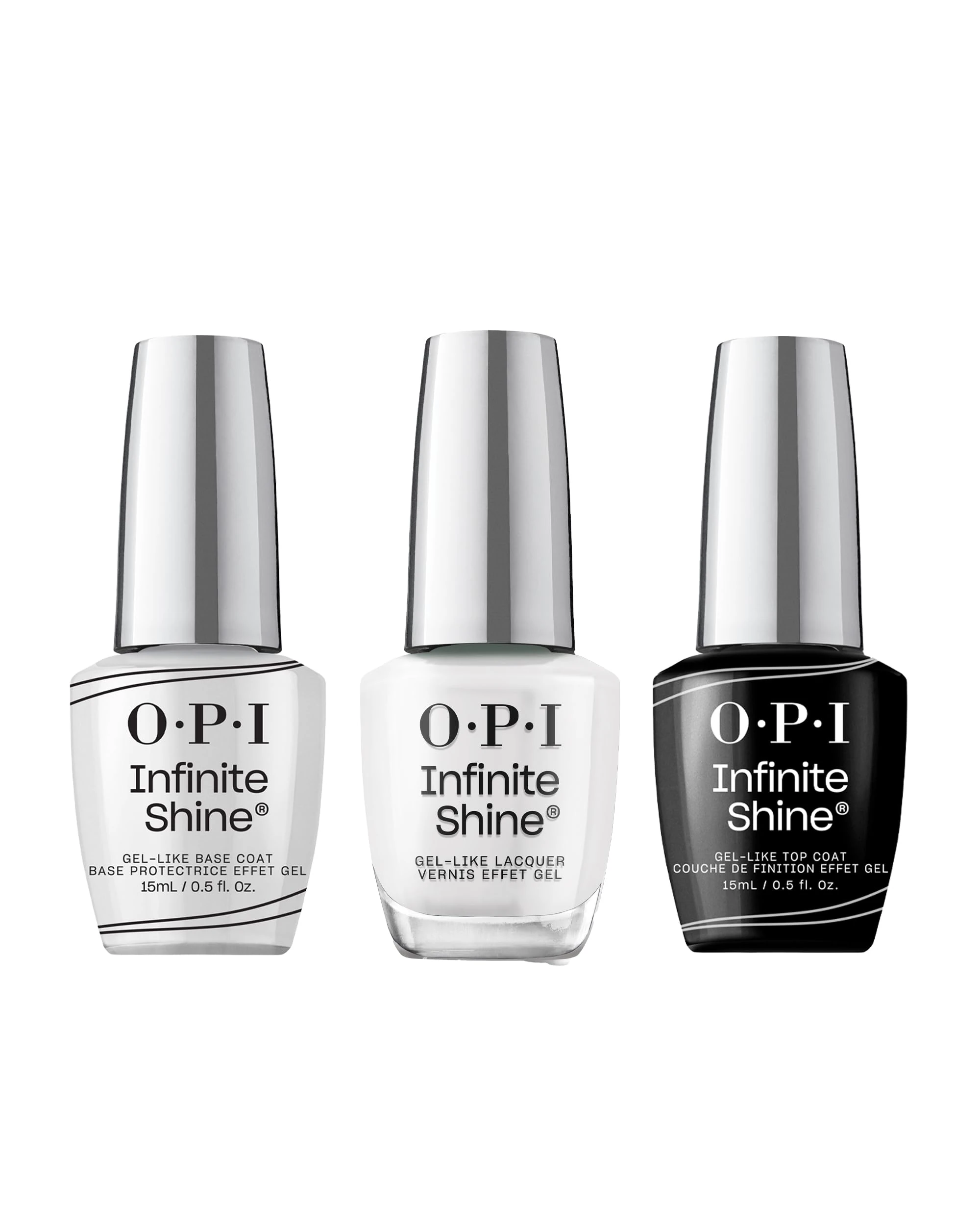 OPI Infinite Shine Long-wear Nail Polish, Gel-Like Nail Varnish with no UV lamp needed, 3-Step System for up to 11 days of vibrant colour, Base Coat & Nail Polish & Top Coat, Funny Bunny, 3x 15ml