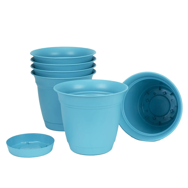The HC Companies planters, Teal, 12" (Pack of 6)