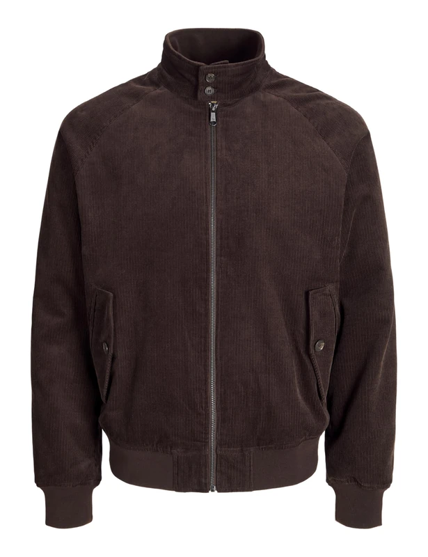JACK & JONES Men's Jprblucase Corduroy Harrington JKT Short Jacket, Coffee Bean, XL