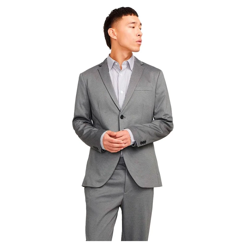 JACK & JONES Men's Jjejaxon Jersey Blazer Suit Jacket, Dark Grey Melange/fit: Slim fit, 40