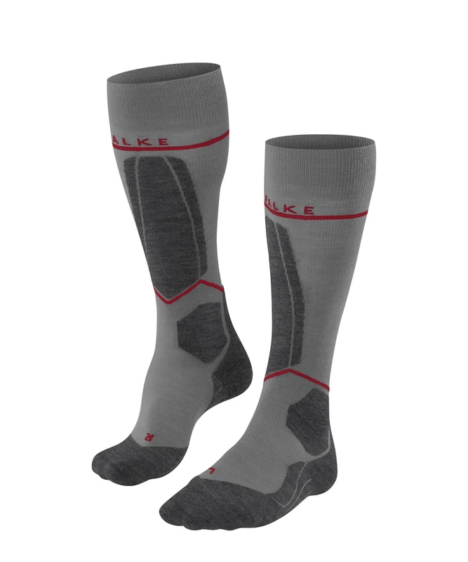 FALKE Men's SK4 Energizing Light M Kh Wool With Compression 1 Pair Skiing Socks, Grey Light 3400, 9.5-10.5