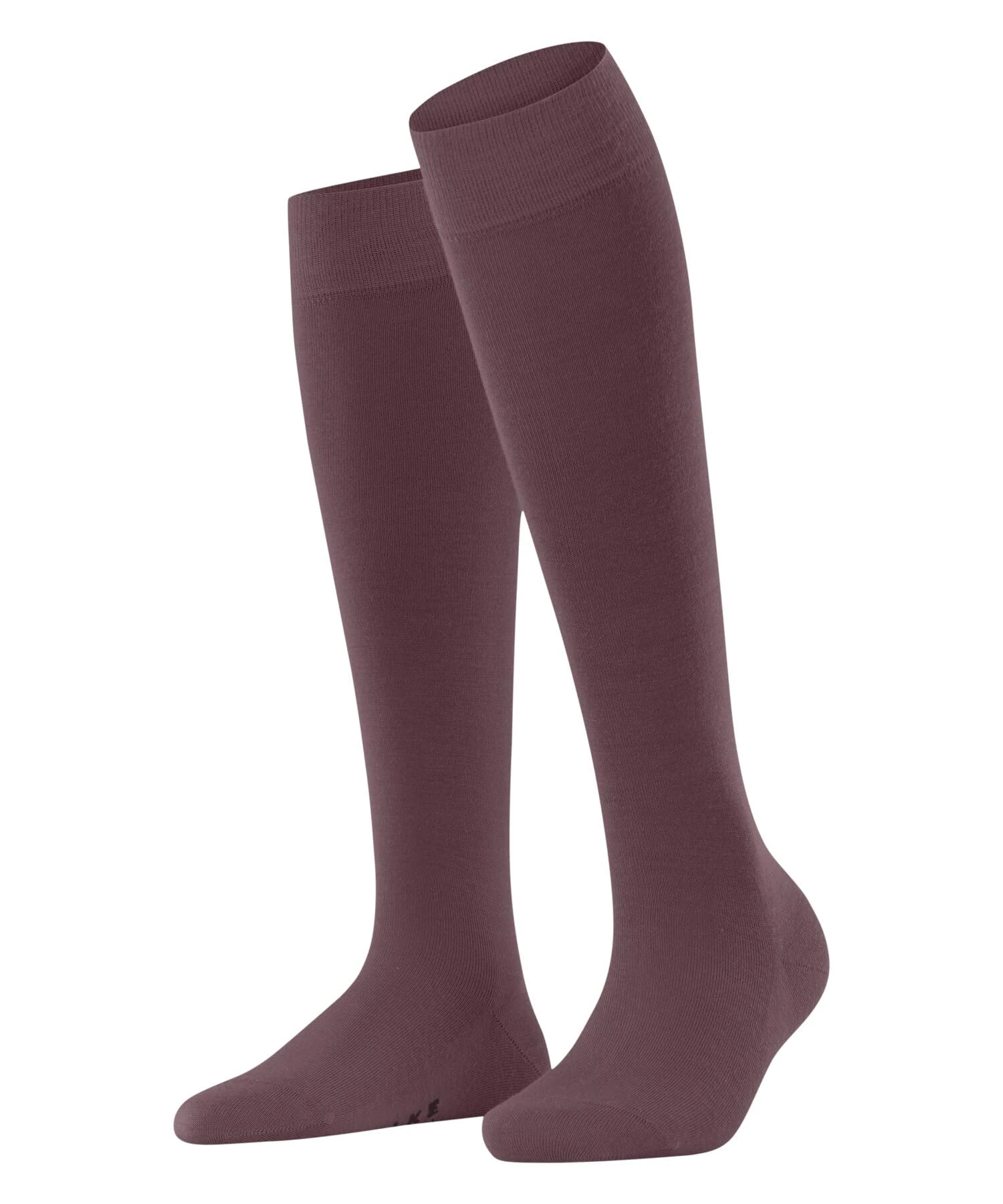 FALKE Women's Softmerino W Kh Wool Cotton Long Plain 1 Pair Knee-High Socks, Pink Roan Rouge 8936, 5.5-6.5
