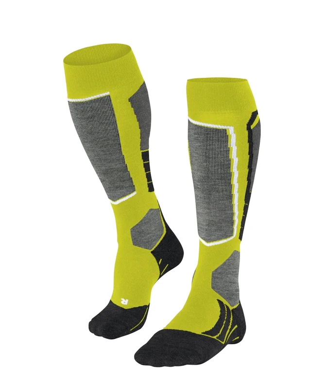 FALKE Women's SK2 Ski Socks Medium Cushioning Shin Padding Anti Blister Warm Breathable Quick-Drying Climate-Regulating Odour-Neutralising Wool Functional Yarn 1 Pair