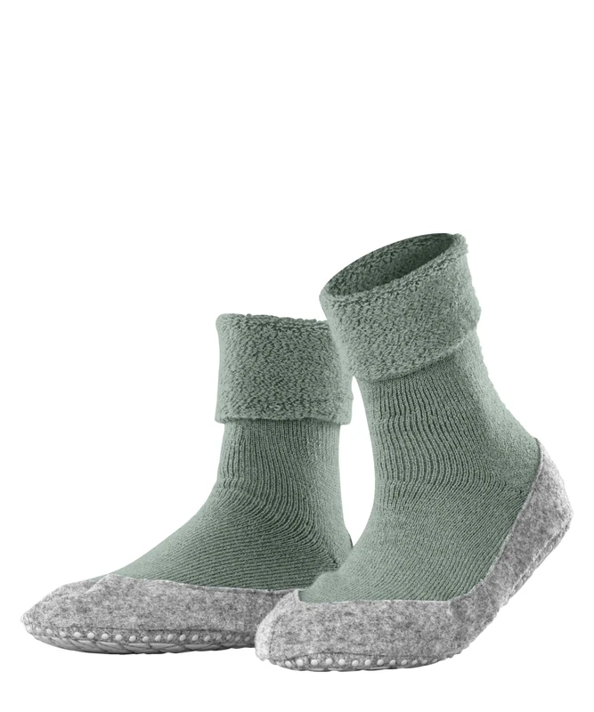 FALKE Cosyshoe W Hp Wool Grips On Sole 1 Pair Grip socks, Green Peppermint 7477, 4/5 UK