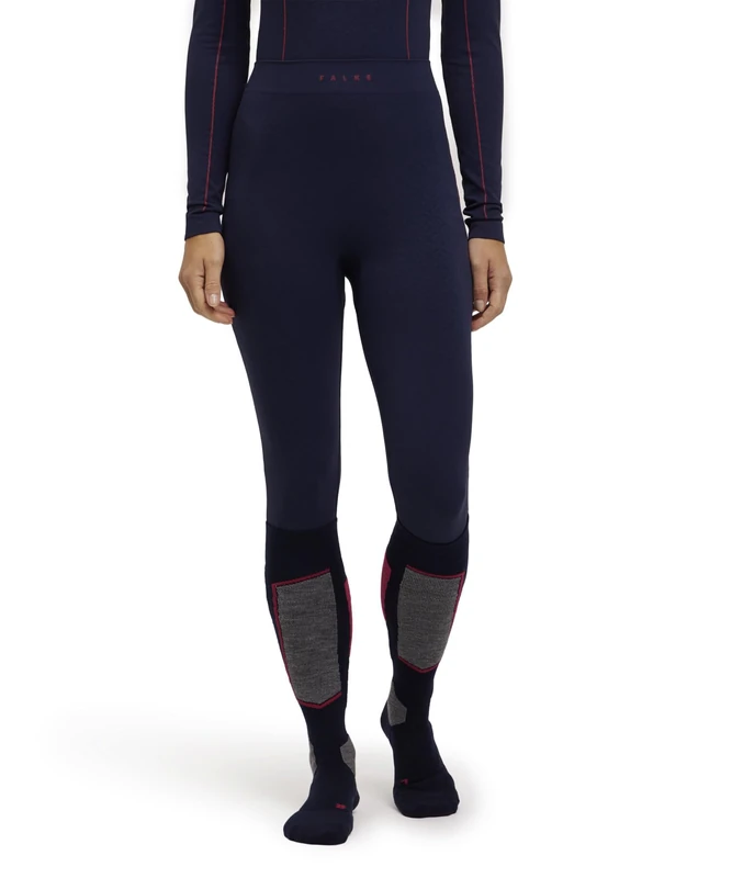 FALKE Women's Maximum Warm 3/4 W TI Functional Yarn Quick Dry 1 Piece Base Layer Bottom, Blue (Space Blue 6116) - Trend, XS