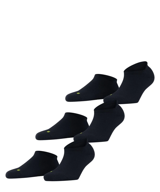 FALKE Unisex Cool Kick Sneaker 3-Pack U SN Soft Breathable Quick Drying Low-Cut Plain 3 Pairs Trainer Socks, Blue (Marine 6120) new - eco-friendly, 11-12.5
