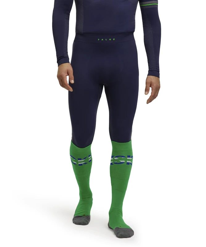 FALKE Men's Maximum Warm 3/4 M TI Functional Yarn Quick Dry 1 Piece Base Layer Bottom, Blue (Space Blue 6116) - Trend, M