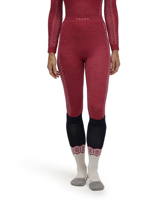 FALKE Women's Wool-Tech 3/4 Sports Functional Tights Thermal Underwear For Cold To Very Cold Weather Breathable Climate-Regulating Odour-Neutralising Sustainable Functional Yarn 1 Piece