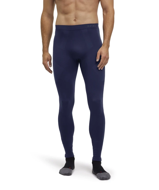FALKE Men's Warm Long M Ti Functional Yarn Quick Dry 1 Piece Base Layer Bottom, Blue Space 6116, XL