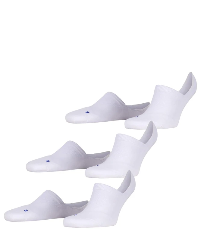 FALKE Unisex Cool Kick Invisible Multipack U In Soft Breathable Quick Drying No-Show Plain 3 Pairs Liner Socks, White 2000, 5.5-7.5 - Image 1