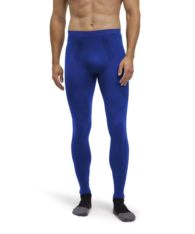 FALKE Men's Warm Long M Ti Functional Yarn Quick Dry 1 Piece Base Layer Bottom, Blue Yve 6714, XXL