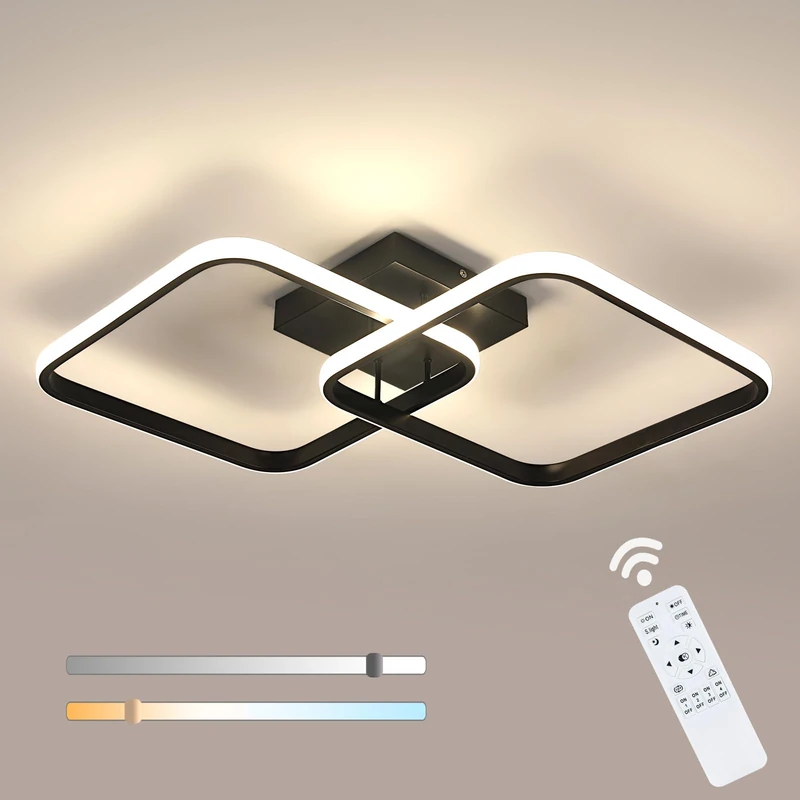 Osairous Ceiling Light LED Black 3000K-6500K