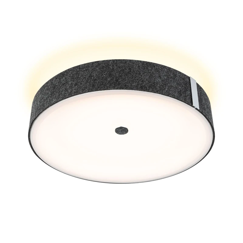 Paulmann 79986 LED Ceiling luminaire 3-Step dimming Malika 2700K 2300lm 230V 29W Anthracite Felt luminaire Backlight