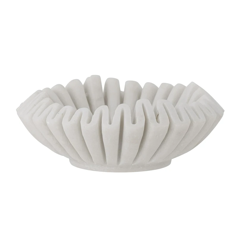 Bloomingville Harmonia White Marble Bowl 17.5 x 6 cm - Elegant Decorative and Serving Piece - Image 1
