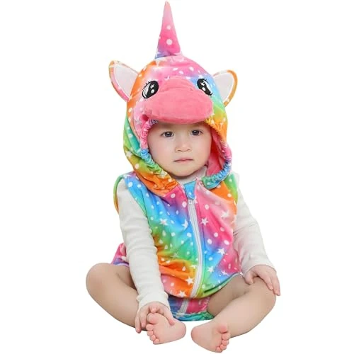 COOKY.D Baby Girl Boy Sleeveless Cute Animal Romper Unisex Toddler Newborn Hooded Bodysuits Outfits Jumpsuit,0-24 Months