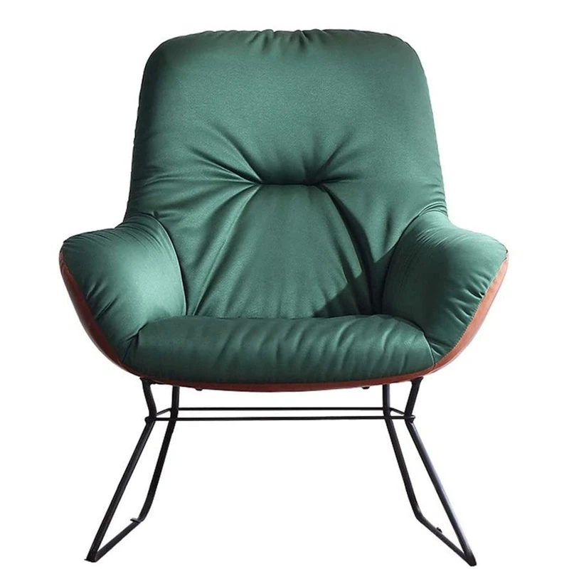 Accent Chair Armchair Bedroom Chair Sofa Chair for Dining Room Courtyard Balcony Cafe Snuggle Chair Leather Upholstered Sofa Lounge Chair