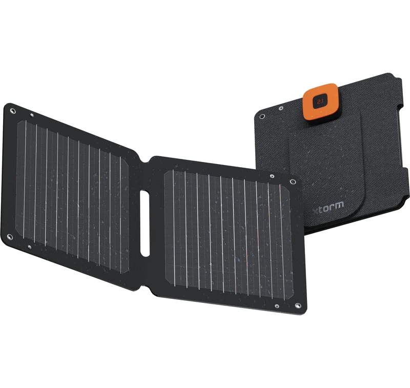 Xtorm SolarBooster, 14W Solar Panel, Portable Solar Charger, Outdoor, Durable, High Efficiency, White, Compact, Monocrystalline Solar Panel, EFTE