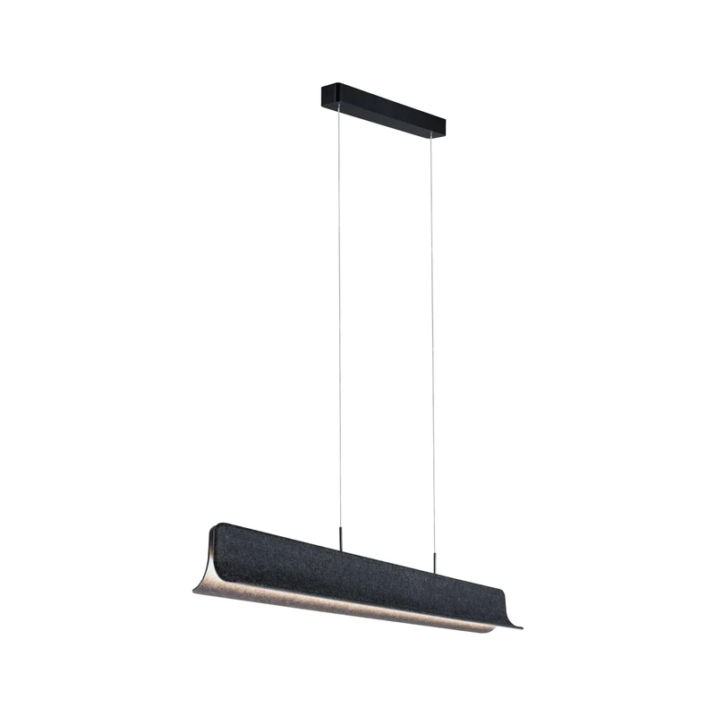 Paulmann 79982 LED Pendant luminaire 3-Step dimming Noyan 2x24W Anthracite 2700K Felt luminaire 3400lm