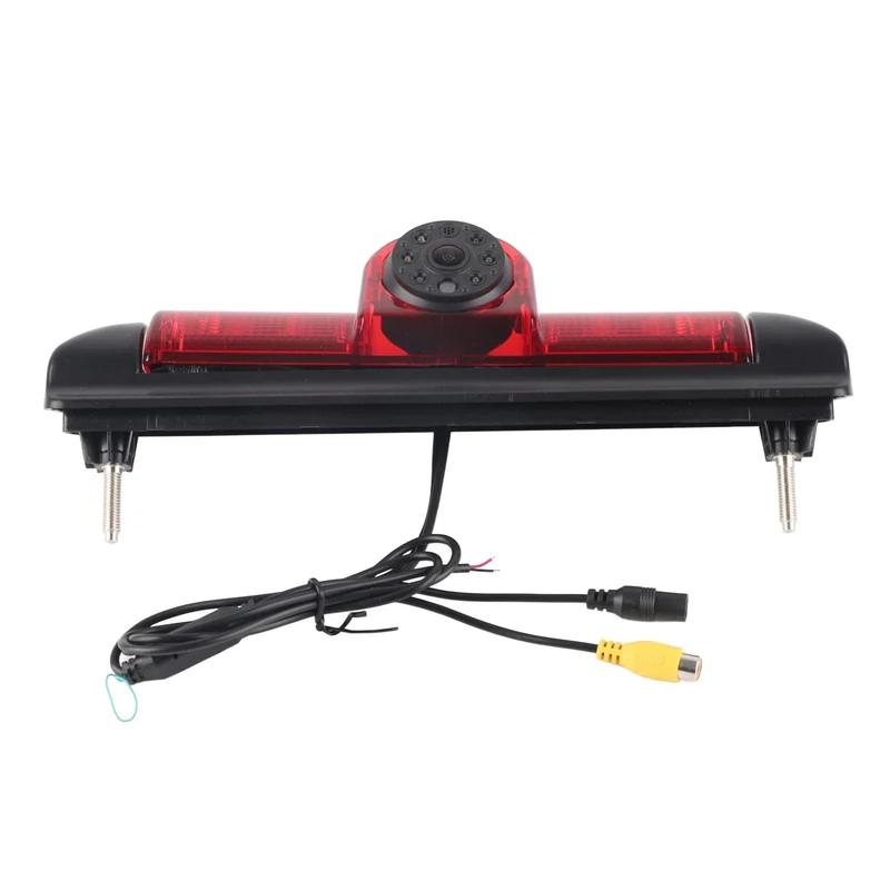 Stop Lamp Camera, Car Rear View Reversing Camera 170° HD LED Night Vision Brake Light Mounted Replacement for Ducato