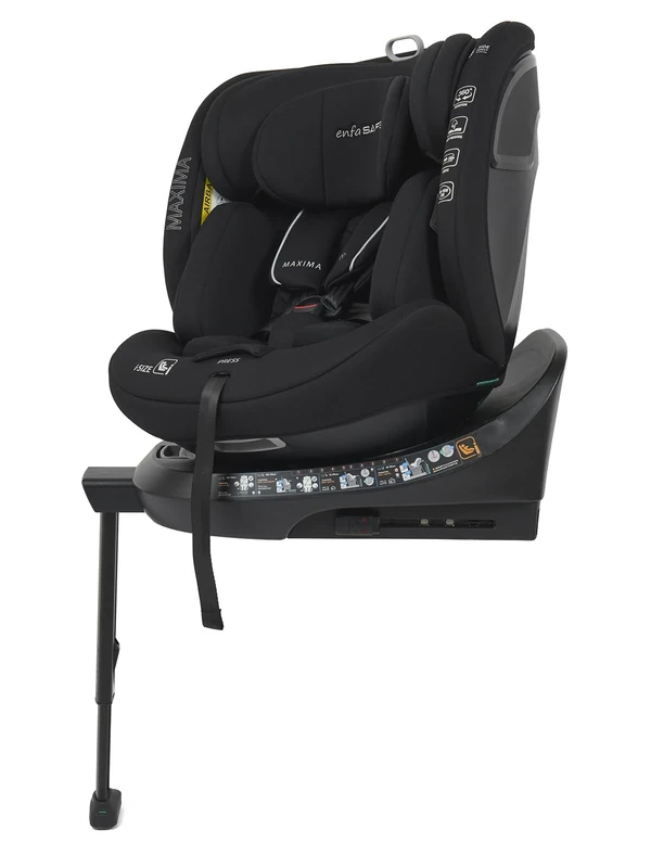 Enfasafe Maxima i-Size 360 Spin ISOFIX Car Seat, ECE R129, Extended Rearward Facing from Birth to Approx. 4 Years (40-105cm), Forward Facing from 15 Months to Approx. 12 Years (76-150cm)