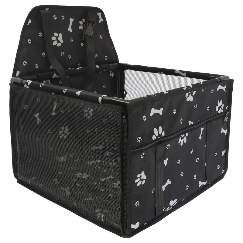 SUMEX Car Seat Protector for Pet Car Seat Safety for Dogs Cats Rigid Structure Washable Oxford Fabric Black