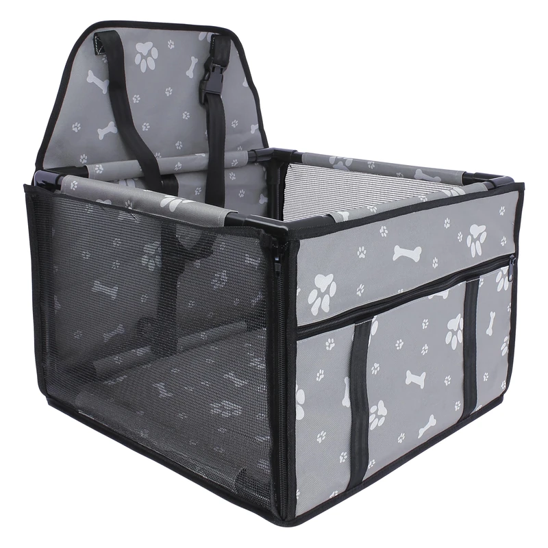 SUMEX Car Seat Protector for Pet Car Seat Safety for Dogs Cats Rigid Structure Washable Oxford Fabric White