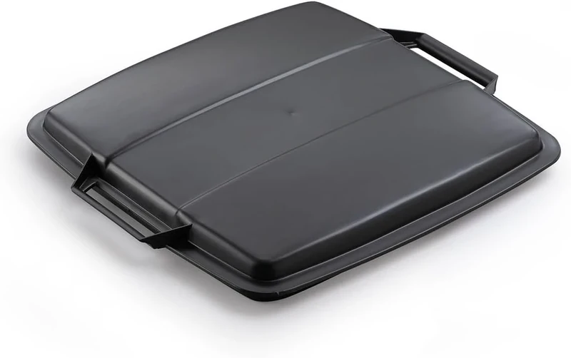 Durable Eco Bin Lid for Durabin 90 Lite Waste Bin - Blue Angel Certified - Made of Recycled Plastic - Pack of 6 - Black