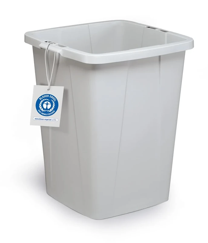 Durable DURABIN Waste Bin Eco Black - 90 Litre - Blue Angel Certified - Made from Recycled Plastic - Ideal for Waste Collection or Recycling
