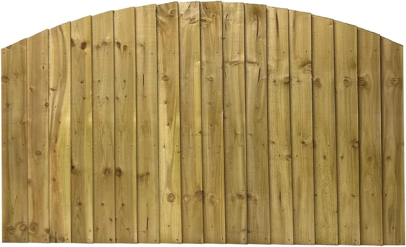 BEDS PLANET Feather Edge Top Dome Fence Panel - 6ft x 3ft