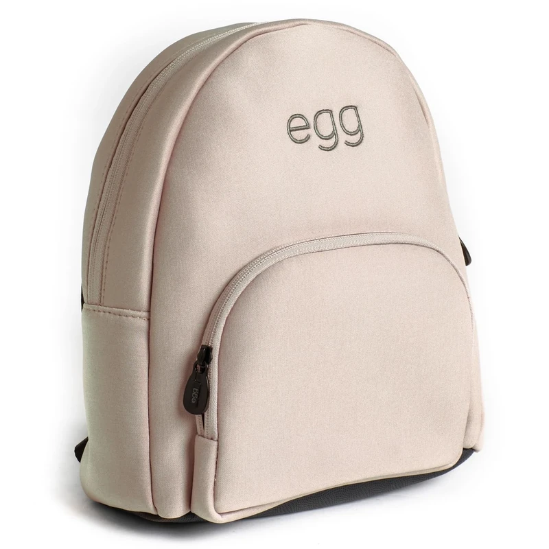 Roma Egg Dolls Pram Bag - Feather Beige Kids Backpack for School, Clip-On or Wearable Miniature Egg2 Design, Preschool Bag, School Bags for kids with Stroller Clips, 30×30×8 cm