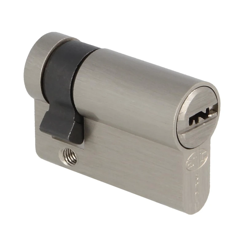 AMIG | Cylinder Mod. 10010 | Measurements 62 (31-31) | Brass | Matt Chrome | High Security for Doors