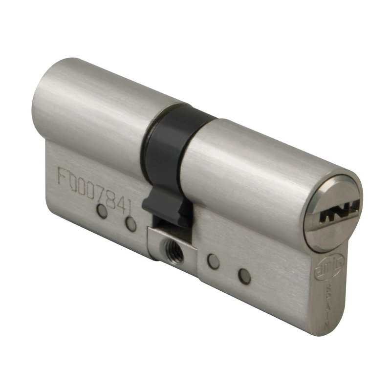 AMIG | Cylinder Mod. 10010 | Measures 70 (35-35) | Brass | Matt Chrome | High Security for Doors