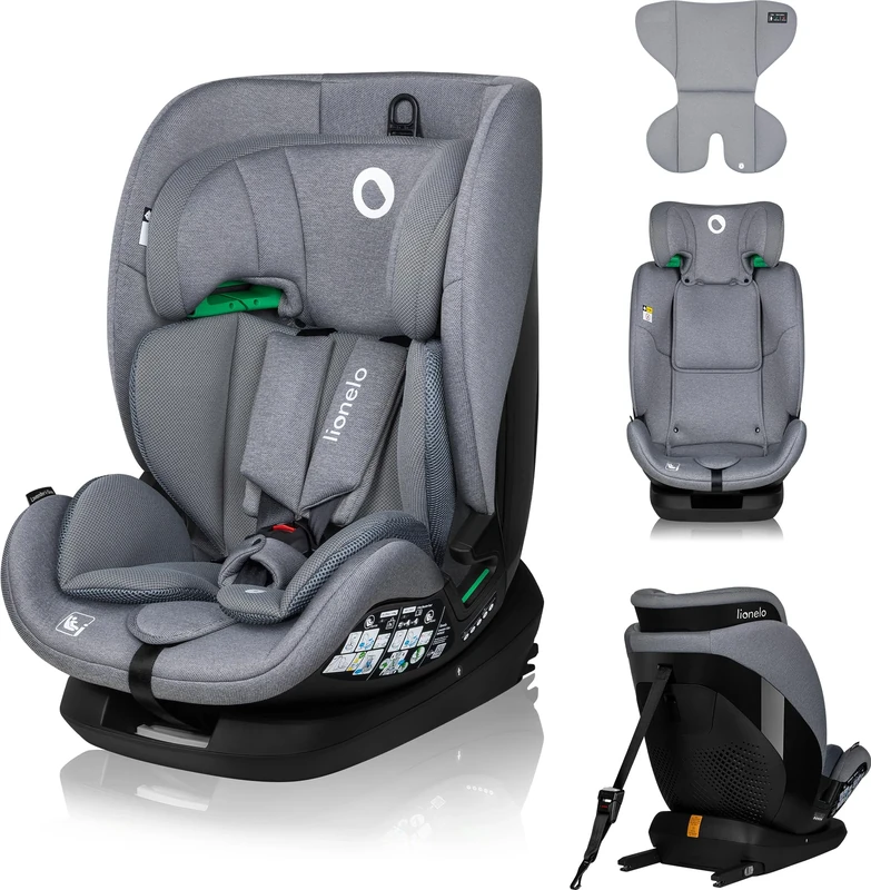 LIONELO Car Seat LAVENDER I-Size for baby 76-150cm Group 1 2 3 with ISOFIX & Top Tether Installation, Ventilated, Enhanced Safety with Steel Reinforced Frame, Adjustable Headrest, Reclinable, Washable