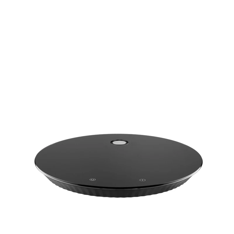 Alessi Plissé MDL16 B - Design Digital Kitchen Scales Hanging with Wall Mount, Made of Thermoplastic Resin and Tempered Glass, Rechargeable Battery, Black - Image 1