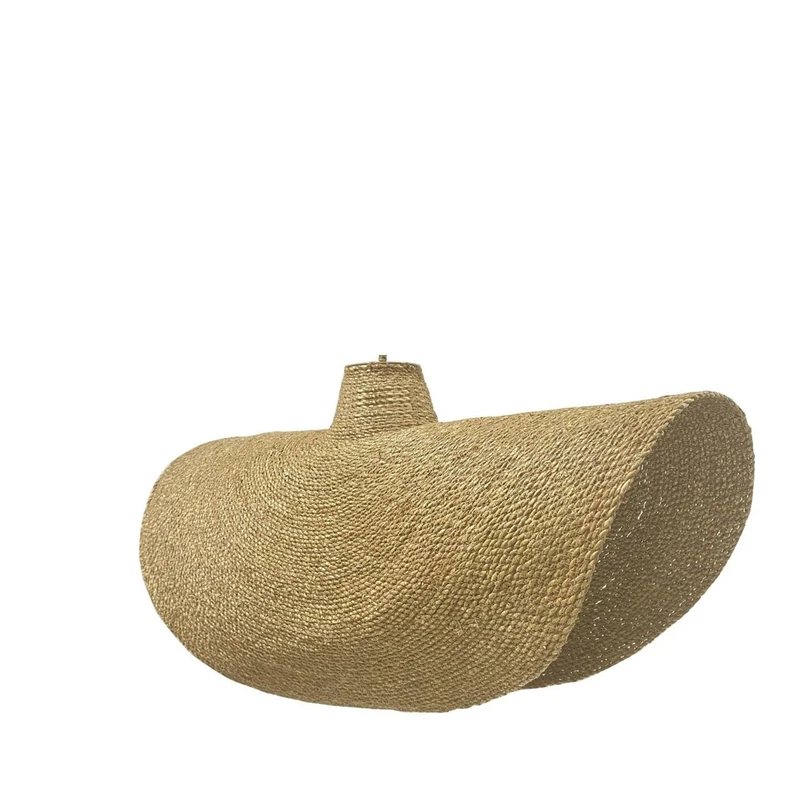 KLEIA Bohemian Style Marine Grass Lampshade with Metal Strapping H93cm