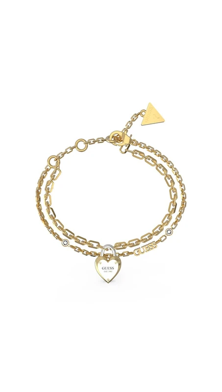 GUESS 'Pulsera para Mujer ALL YOU NEED IS LOVE, One Size Fits All, Stainless Steel, No Gemstone