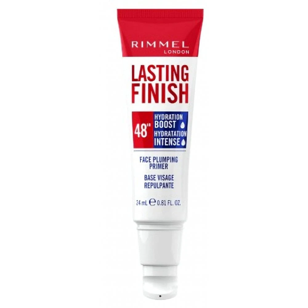 Rimmel Lasting Finish 48hr Hydration Boost Primer, Face Plumping, Smooths Fine Lines & Wrinkles, Dewy Finish, Flawless Makeup, Enriched with Biopeptides, Strengthens Skin, Boosts Natural Collagen
