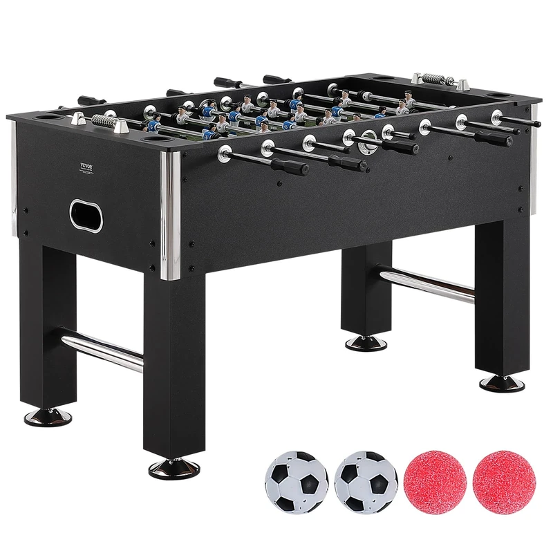 VEVOR Foosball Table - 55" Standard Size, Full Size for Home & Game Room - Soccer Set with 4 Balls & 4 Cup Holders