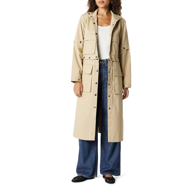 The Drop Women’s Convertible Utility Coat by @takkunda, Travertine, S
