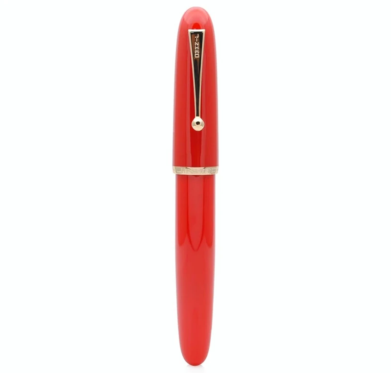 JINHAO DADAO 9019 Fountain Pen Acrylic Ink Pen with Ink Converter (Fine Nib, Red)