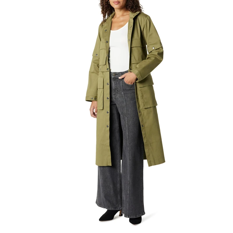 The Drop Women’s Convertible Utility Coat by @takkunda, Martini Olive, XS