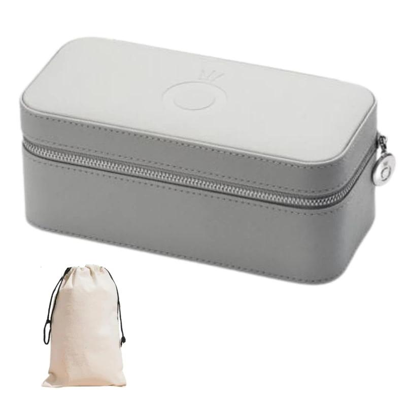 PANDORA Women's Jewellery Organiser Original Jewellery Box for Women and Girls Travel Jewellery Box Grey (200 x 101 x 85 mm)