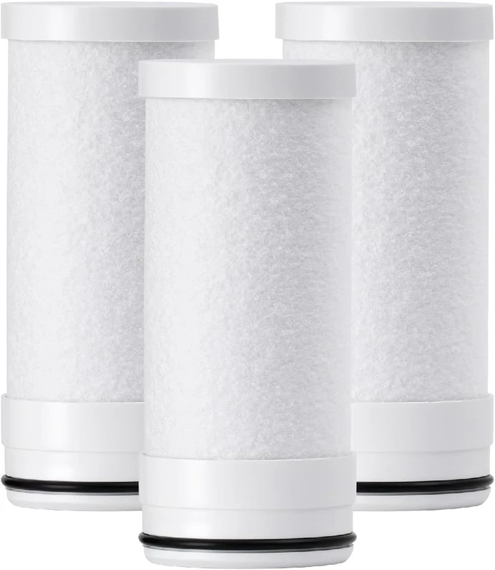 Waterdrop WD-FF-03A Replacement Filter, Water Filter Tap, Carbon Block Filter Replacement for WD-FC-01, WD-FC-06, Reduces Chlorine, Heavy Metals and Bad Taste, Lasts up to 9 Months (Pack of 3)