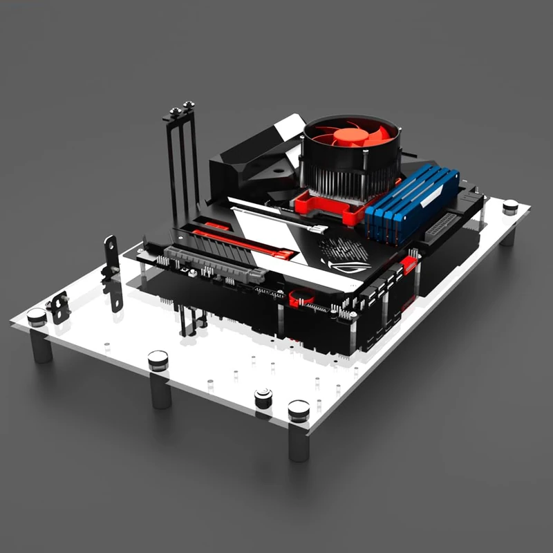 DALAIBUKESI DIY Gaming Computer Open Case Acrylic Chassis Rack Support ATX M-ATX ITX Motherboards PC Test Bench