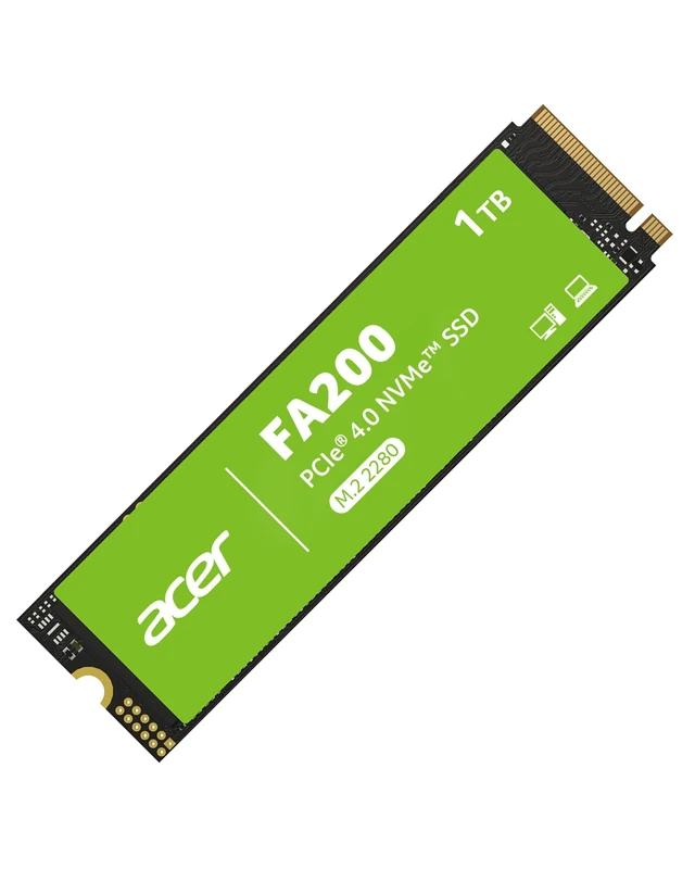 acer FA200 M.2 2280 SSD 1TB: PCIe 4.0 NVMe Gen4x4 with HMB & SLC, Up to 7200 MB/s Read Speed, Internal Solid State Drive for Laptop, Desktop PC & PS5 Compatible